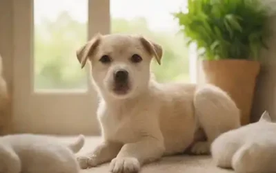 Una escena de corazón con un perro de refugio ondeando su cola