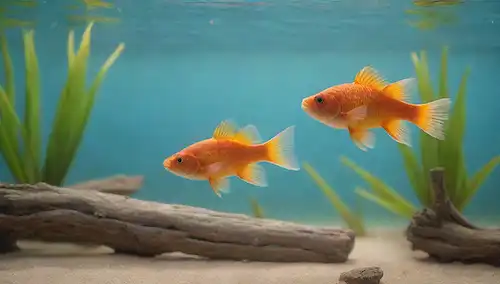 3-4 Peces Ancistrus nadando juntos en una escuela