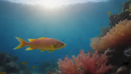 Una colorida escena submarina