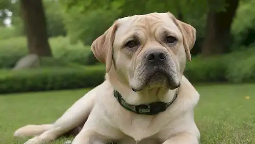Un perro de aspecto suave con una cara arrugada y una cabeza plana
