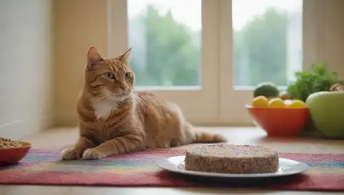 Un gato feliz con piel brillante