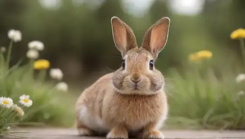 Un pequeño conejo con una expresión suave