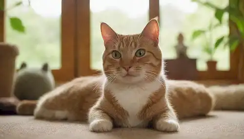 Un gato con una expresión serena