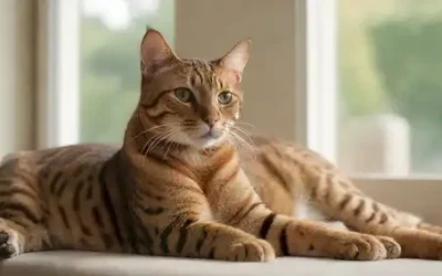 Un majestuoso gato bengal con un abrigo dorado y marcas distintivas