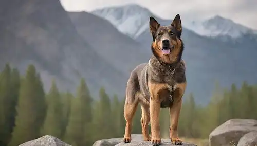 Un majestuoso Mastín del Pirineo raza perro de pie orgullosamente