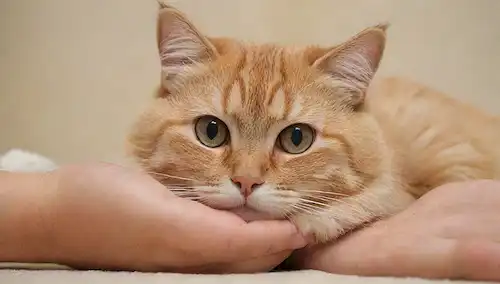 Un gato feliz con ojos brillantes