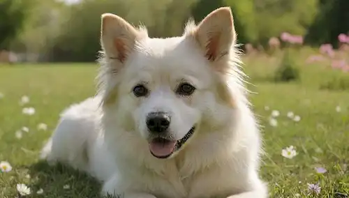 Un perro peluda