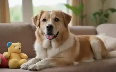Un perro adulto de aspecto tranquilo y suave con piel suave