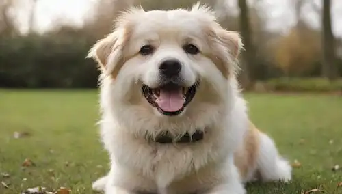 Un perro feliz con un pelaje suave