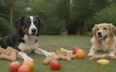 2-3 perros con diferentes razas y edades