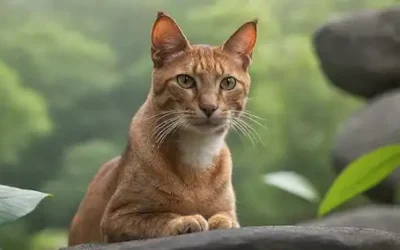 Un impresionante retrato de un elegante Gato Sokoke con características llamativas