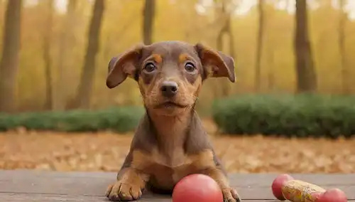 Un cachorro juguetón de Teckel con una expresión curiosa